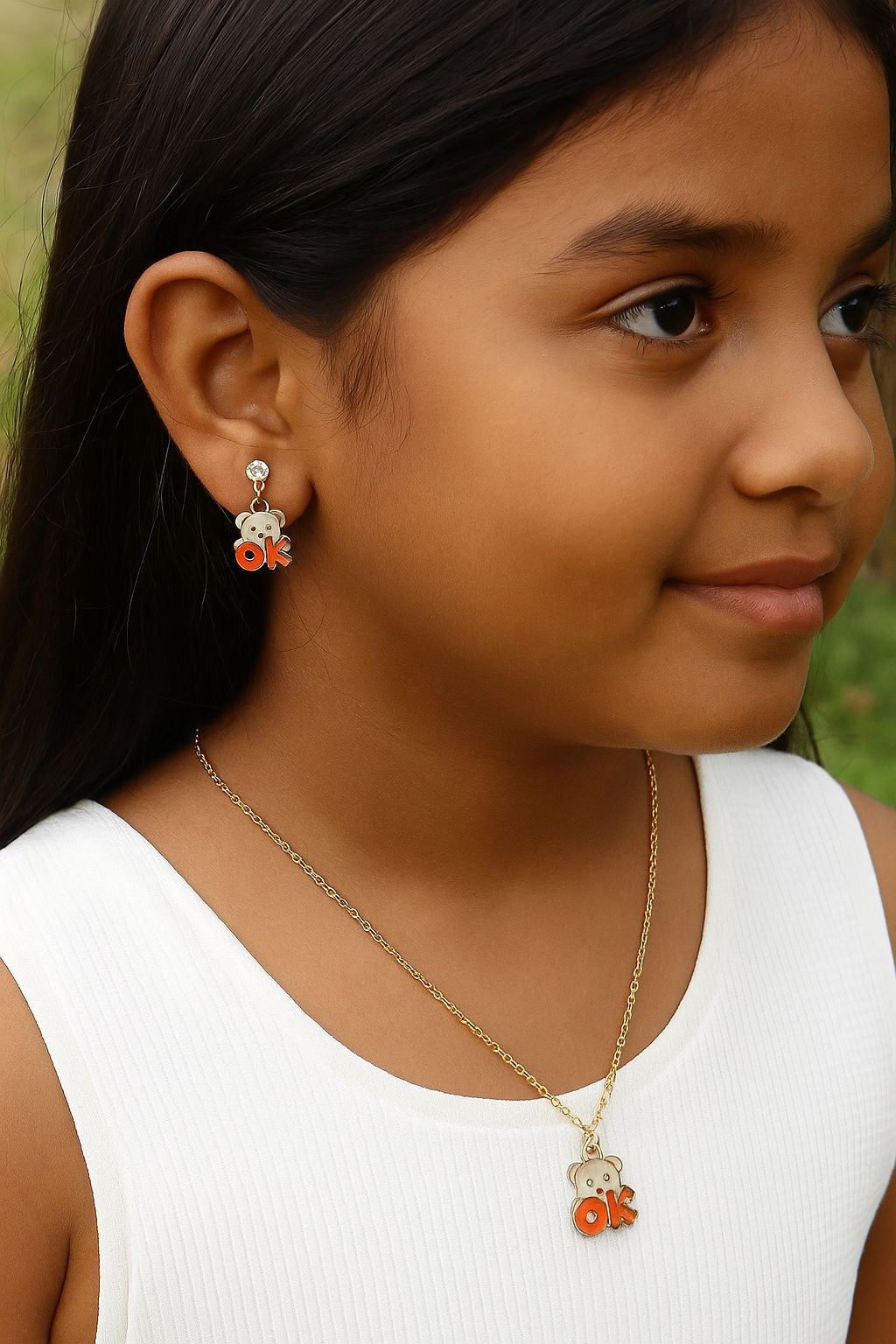 necklace with earrings