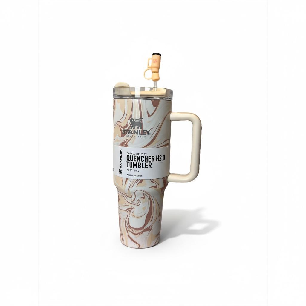 Tumbler with straw cover