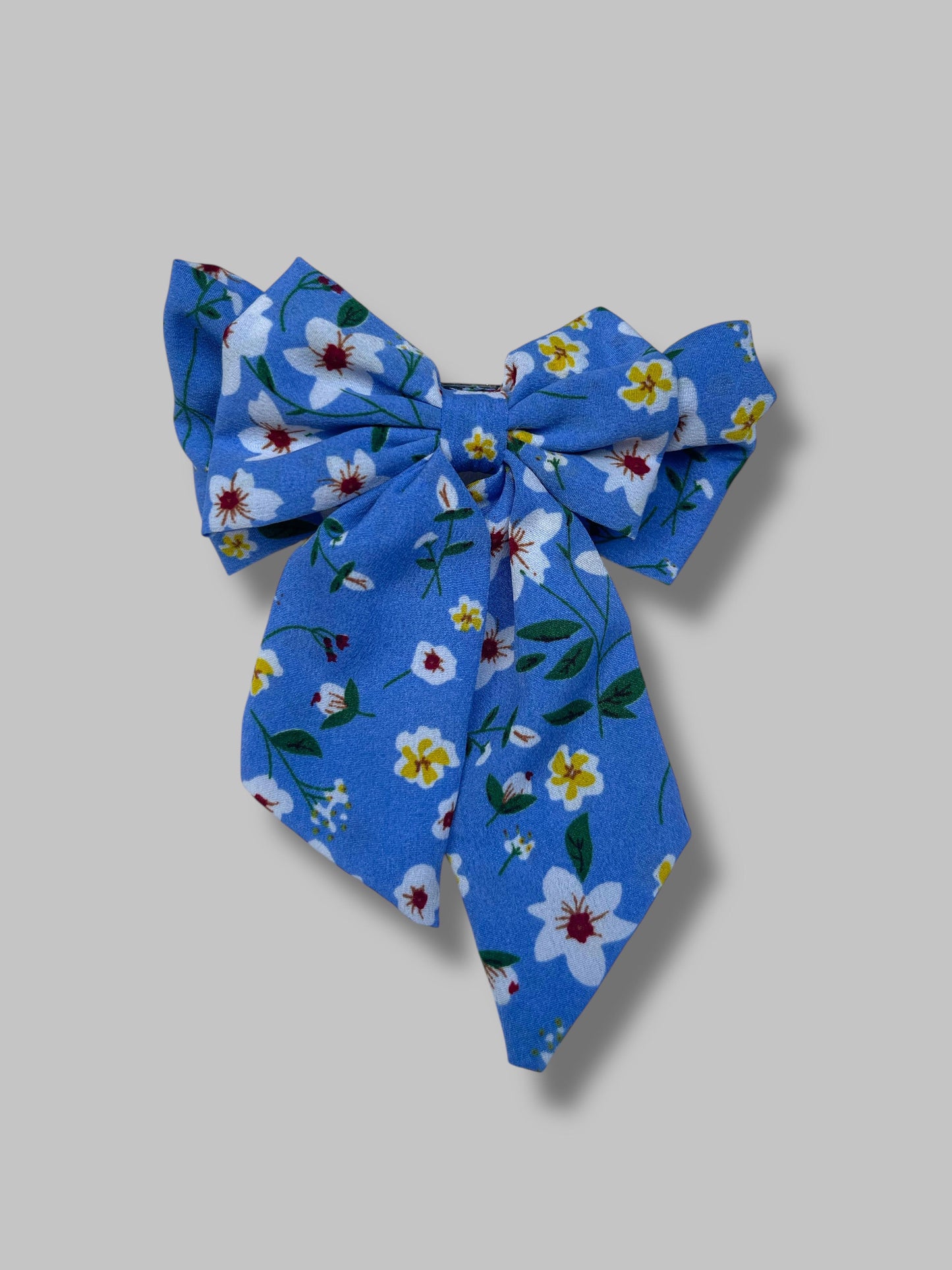 Floral print bow