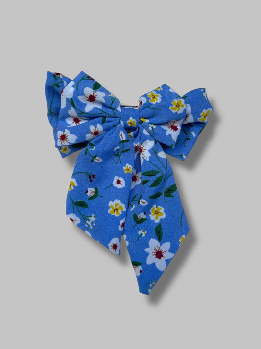 Floral print bow