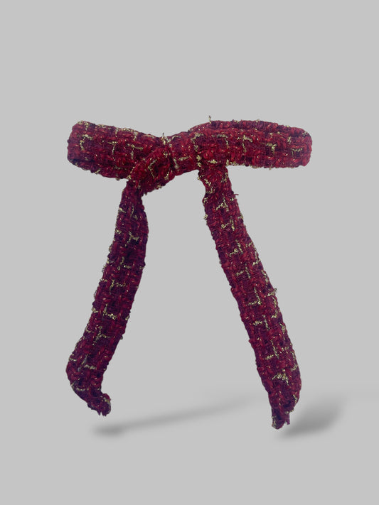 Maroon bow