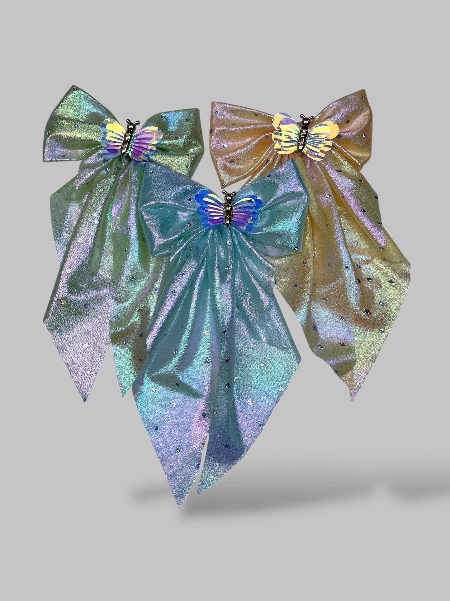 Holographic shimmery bow