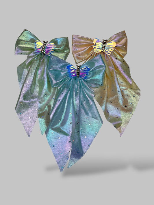 Holographic shimmery bow