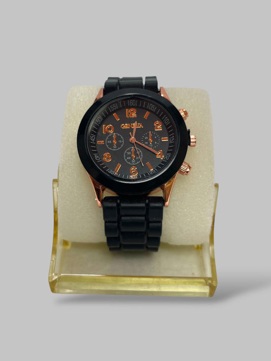 teenage Girls watch Black & gold