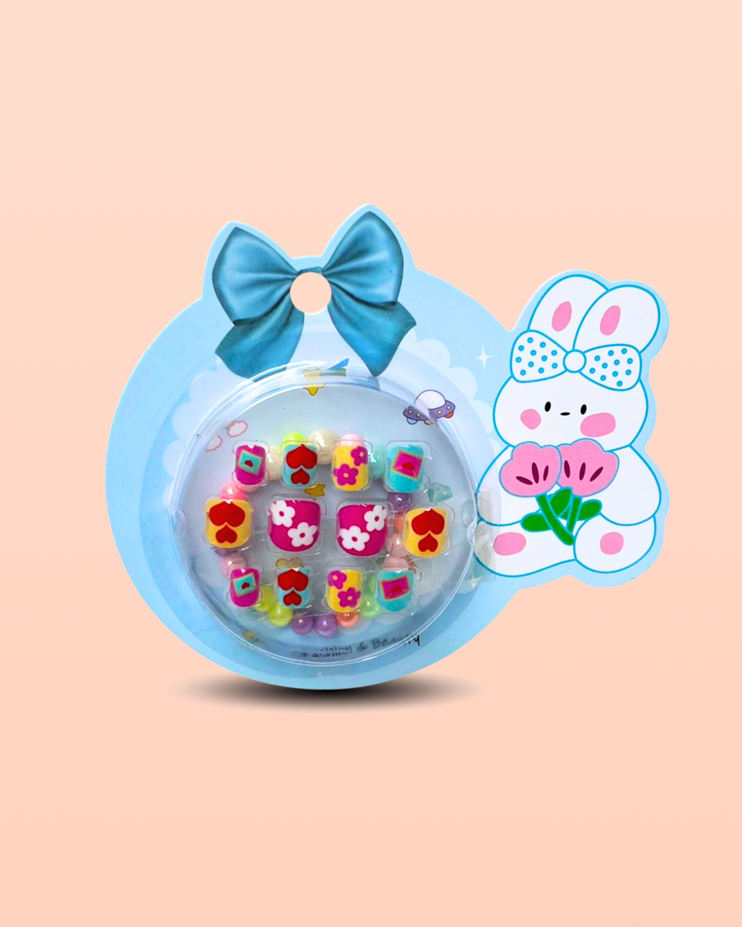 Girls 3d nails with bracelet