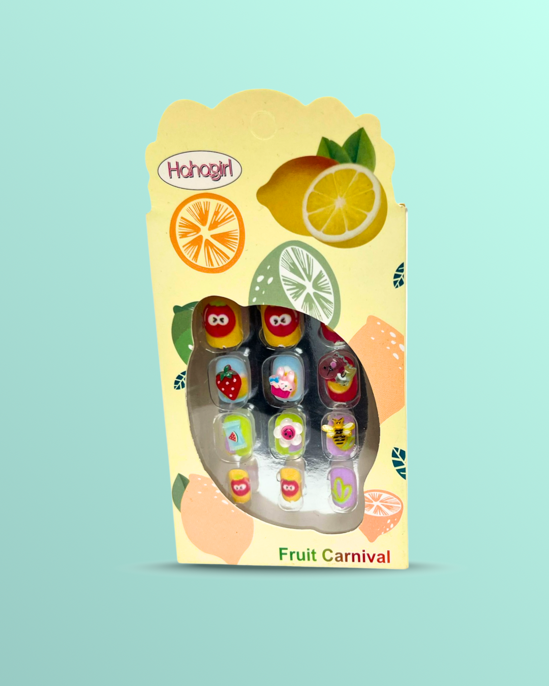 Girls fruity 3d nails