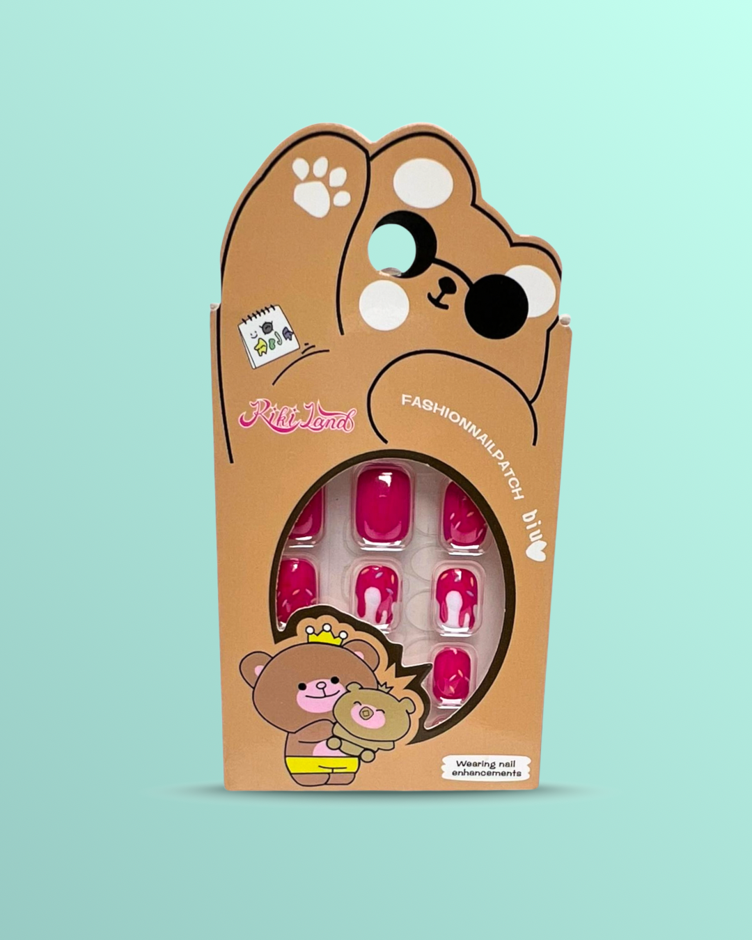 Girls animal 3d nails