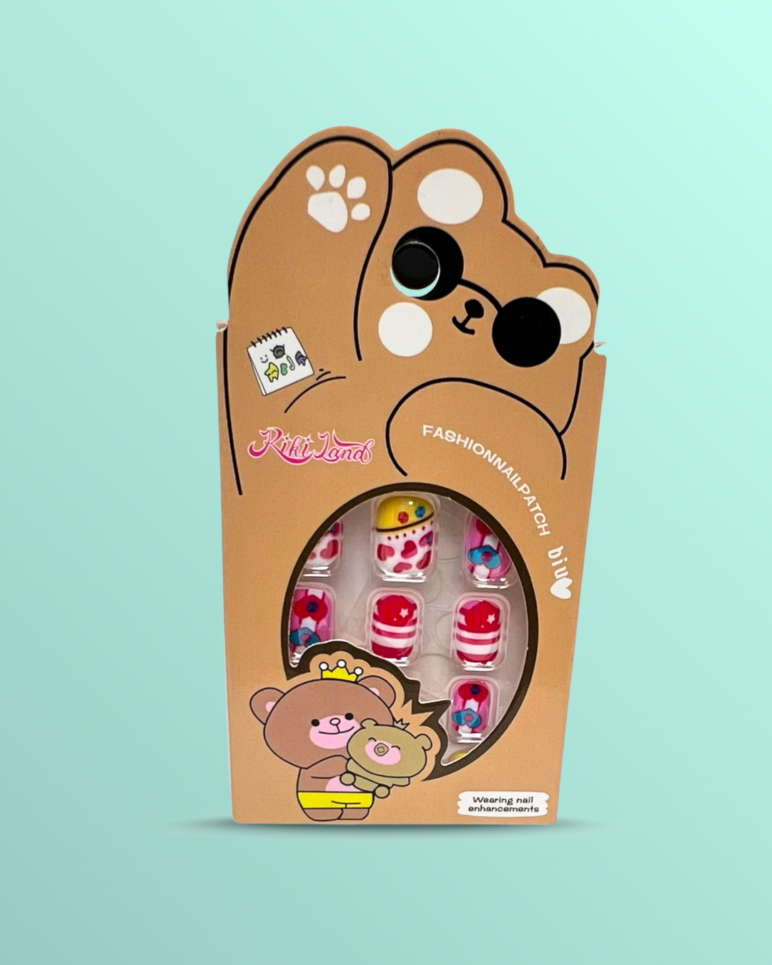 Girls animal 3d nails