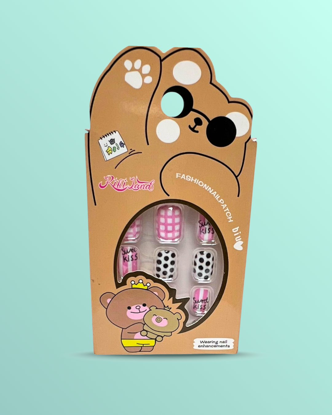 Girls animal 3d nails