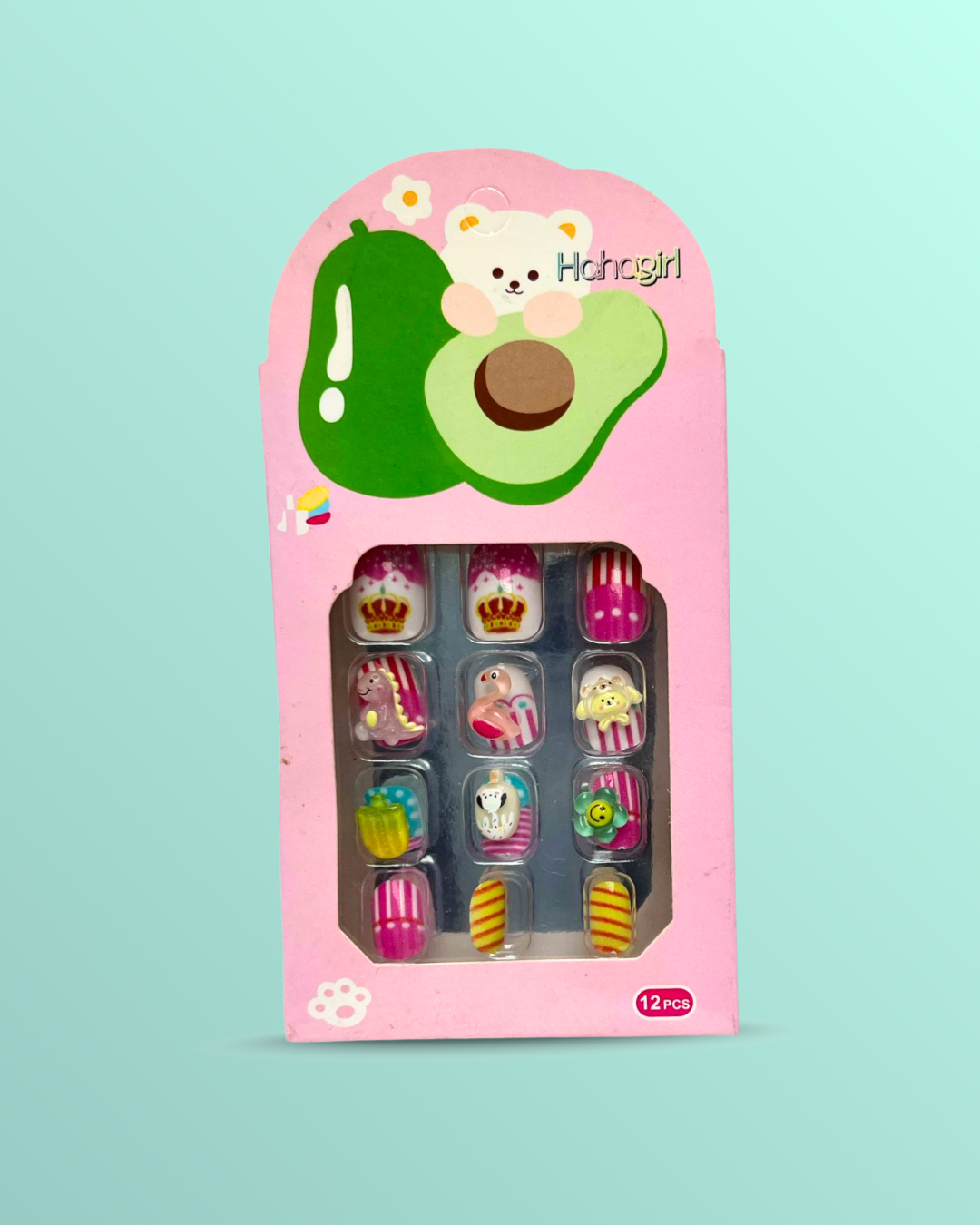 Girls fruity 3d nails