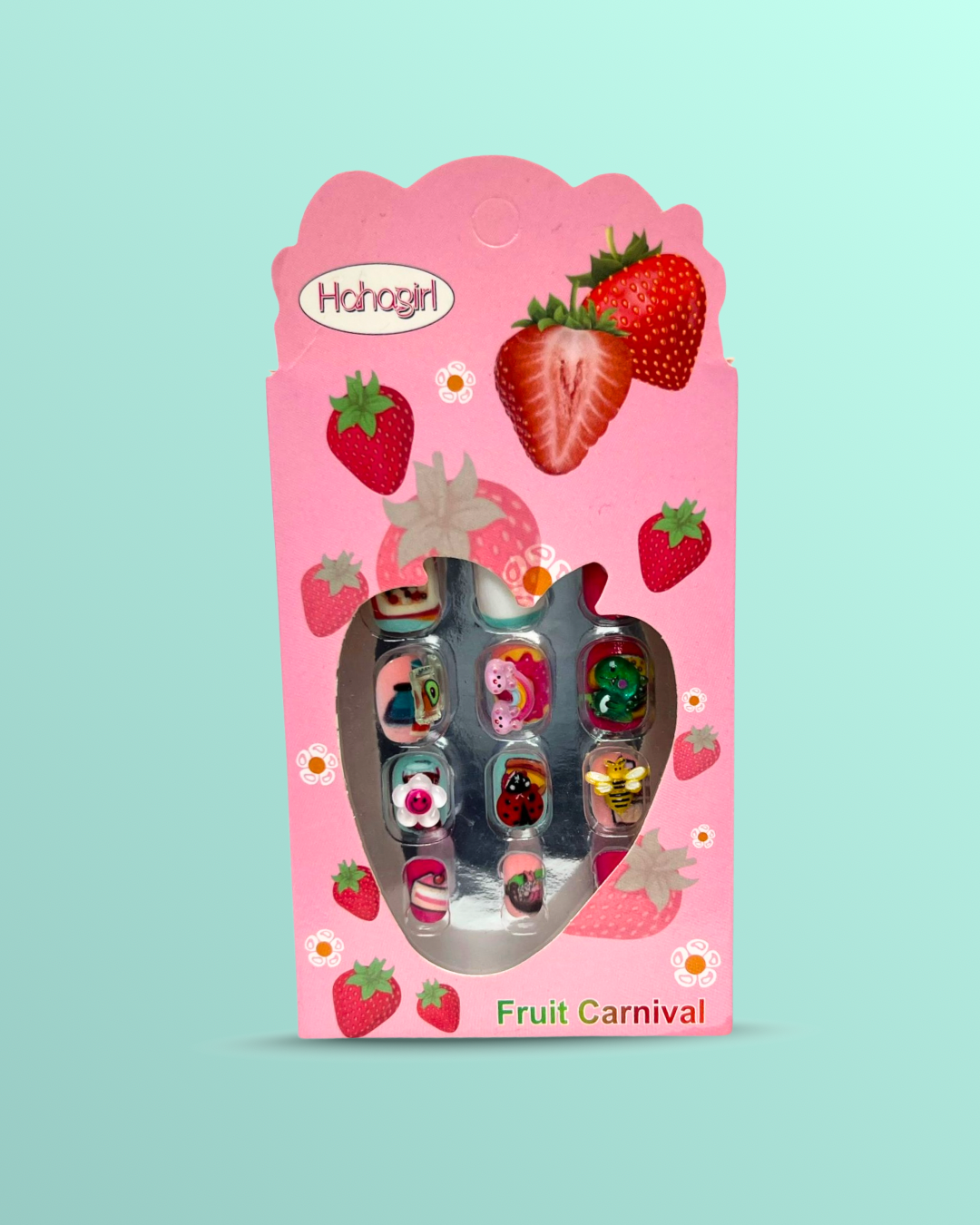 Girls fruity 3d nails