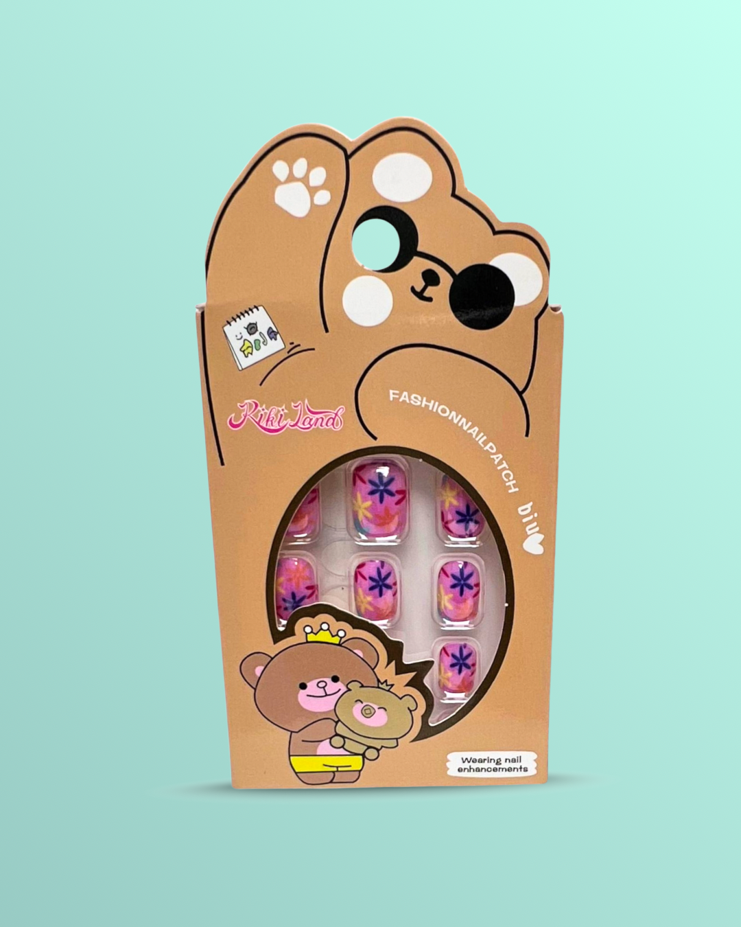 Girls animal 3d nails