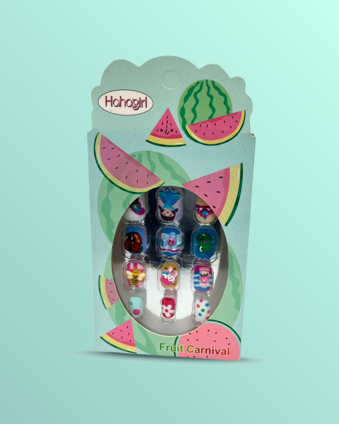 Girls fruity 3d nails