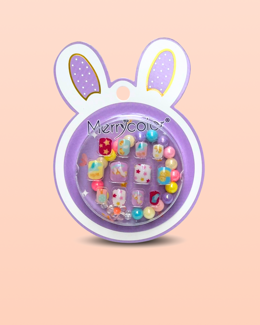 Girls 3d nails with bracelet