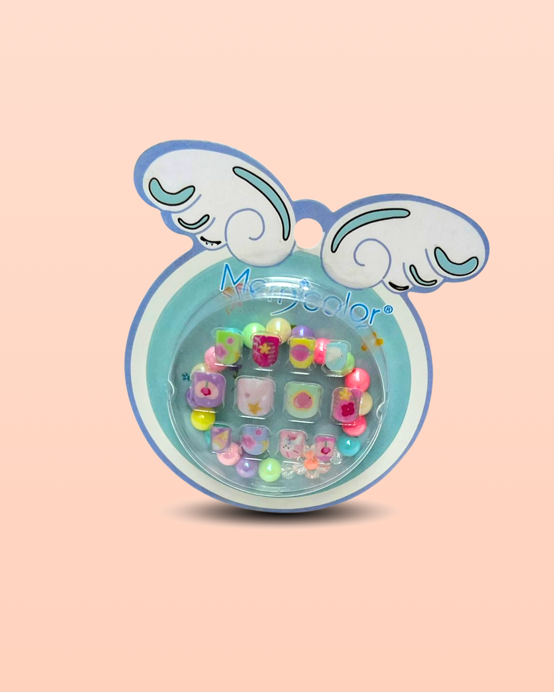 Girls 3d nails with bracelet