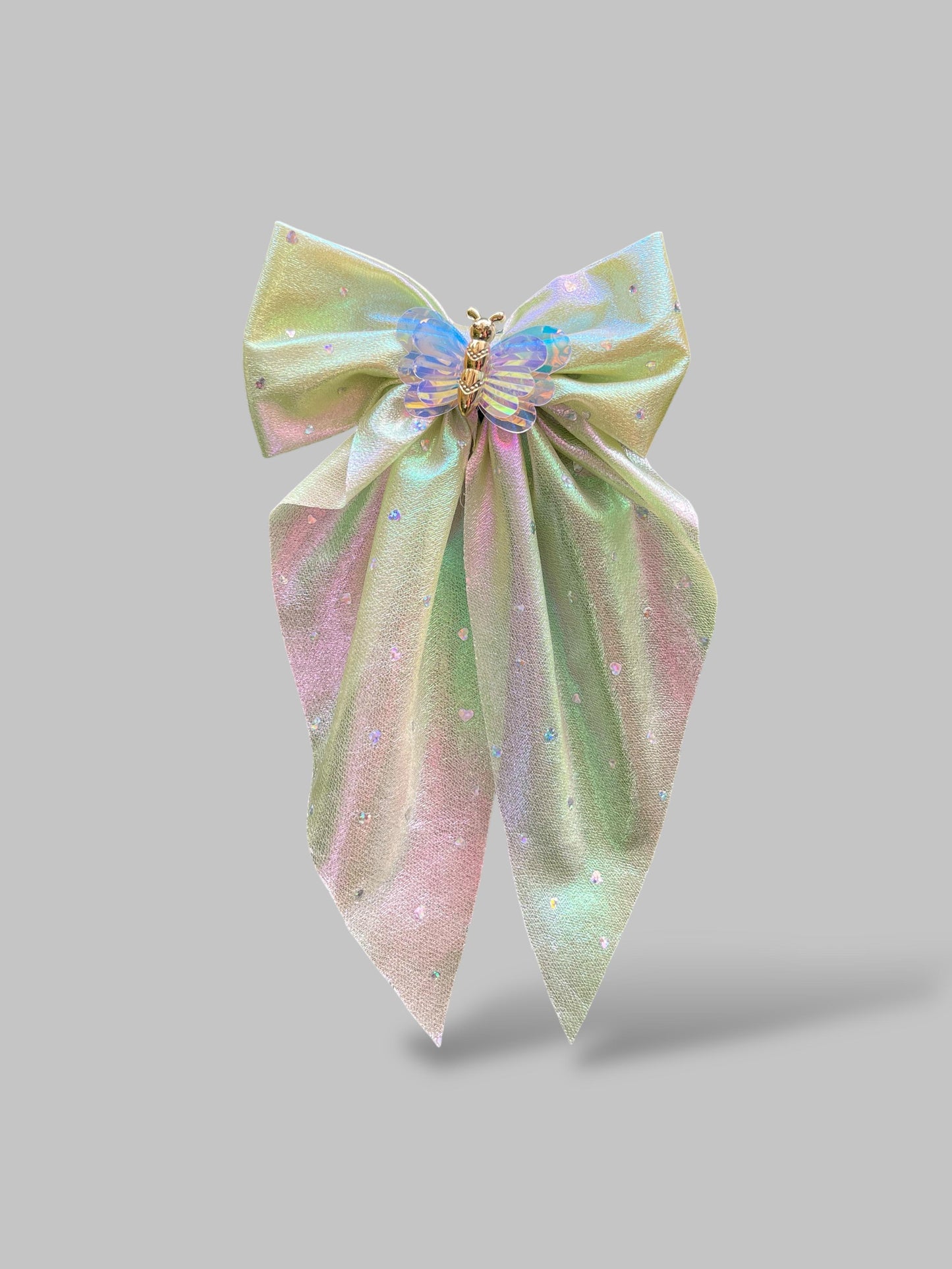Holographic shimmery bow