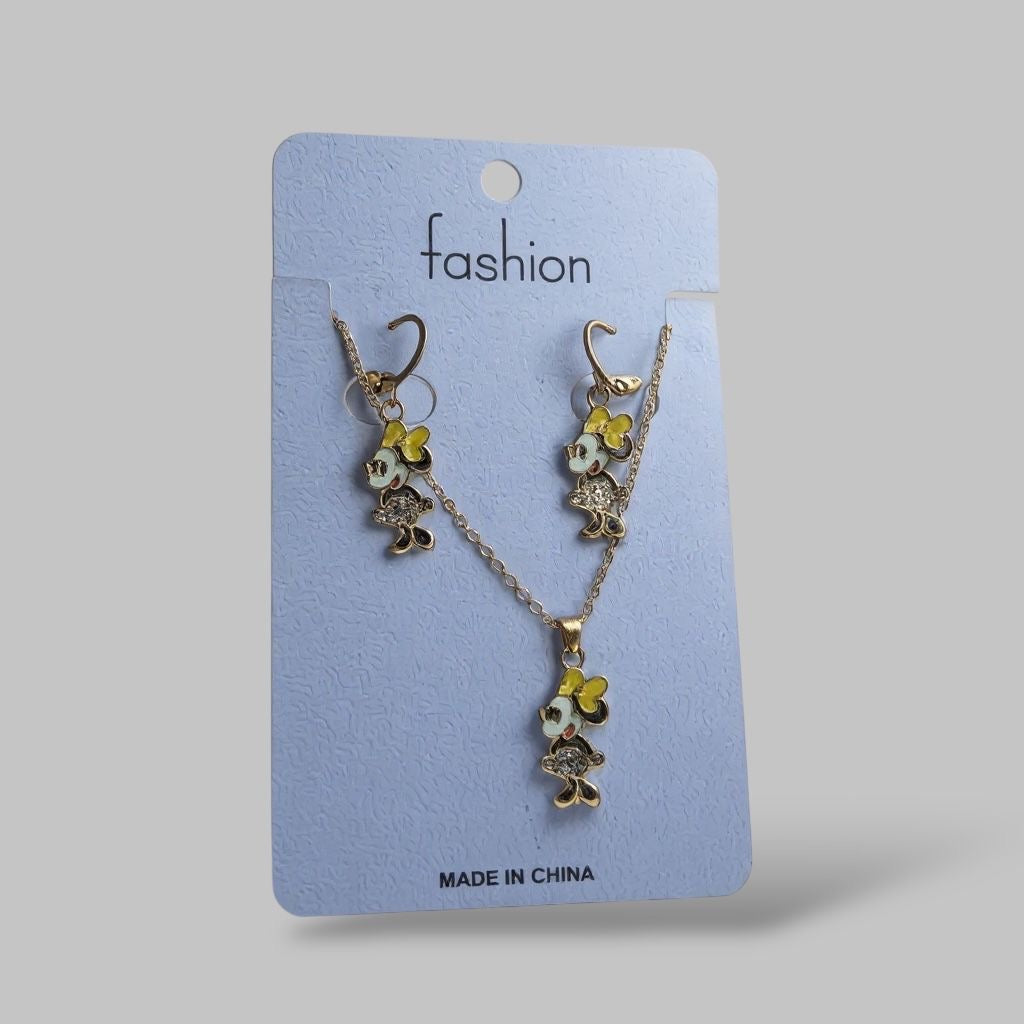 micky necklace & earrings