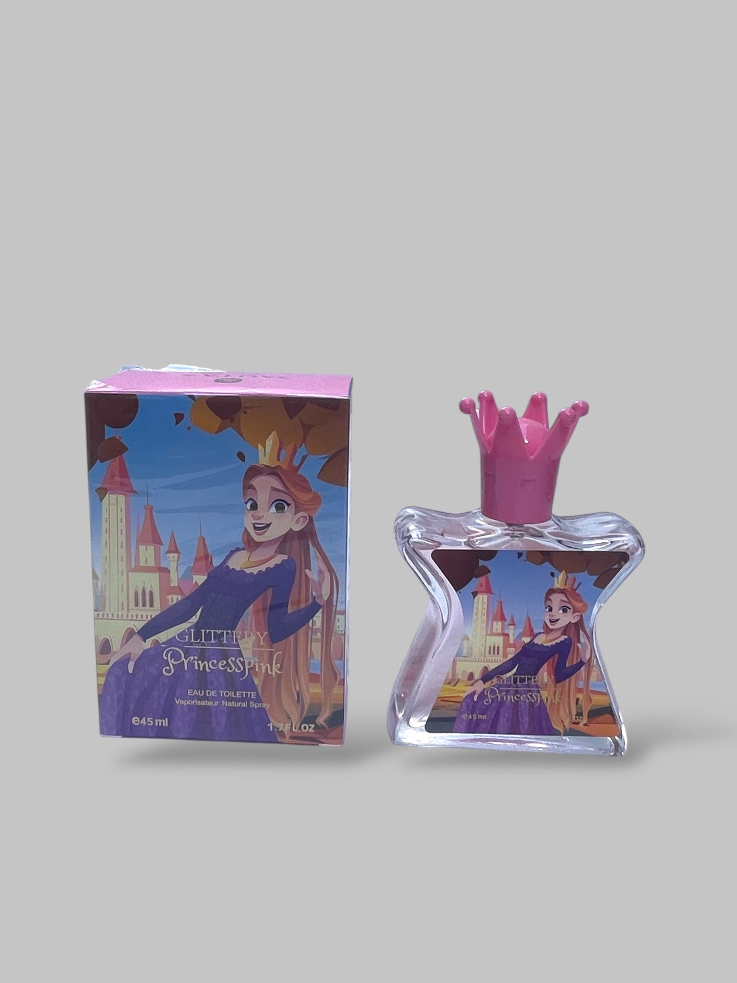 Glittery princess pink perfume