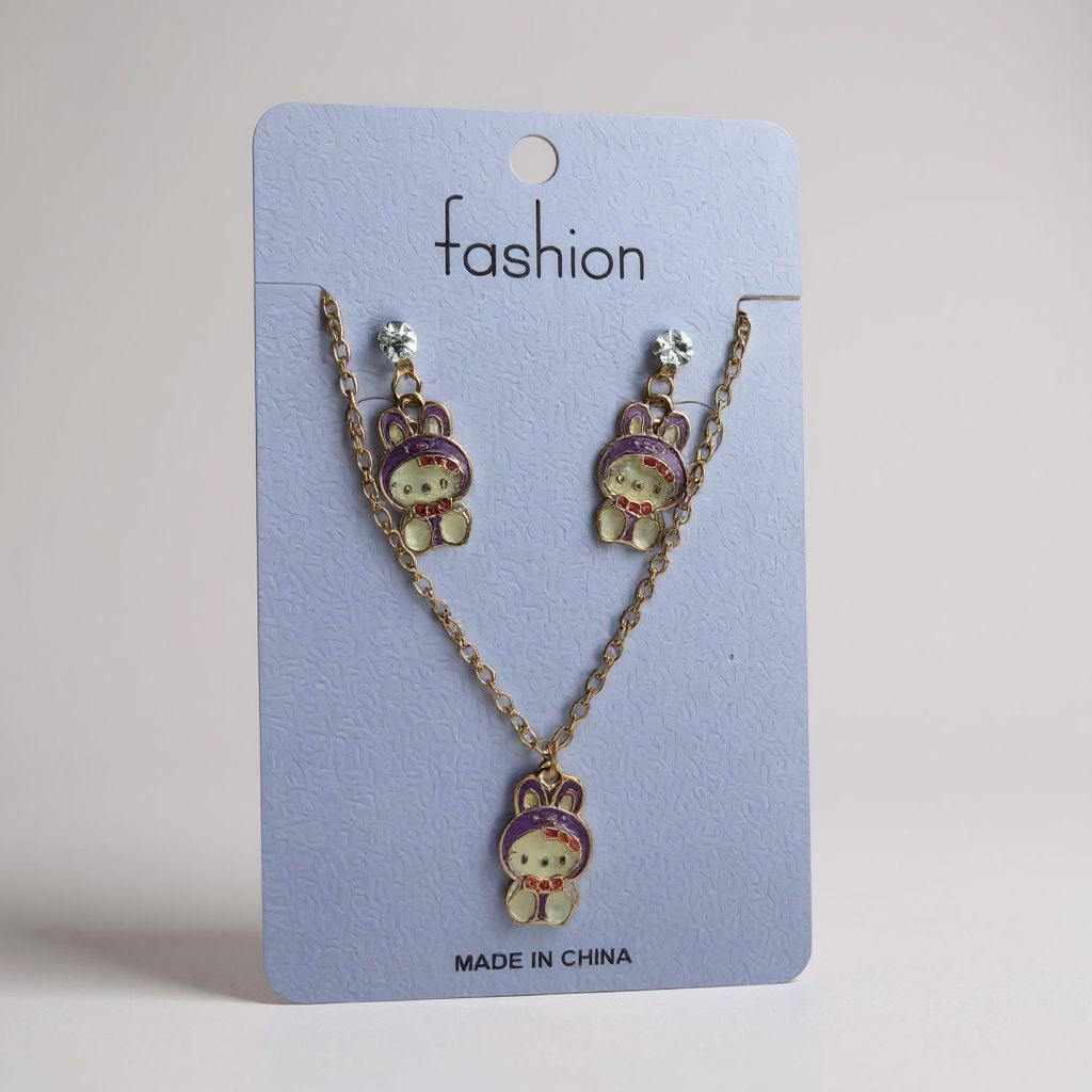 Necklace & Earrings with Two bangles