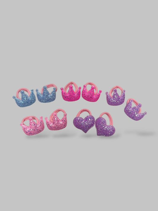 crown & heart ponies pair