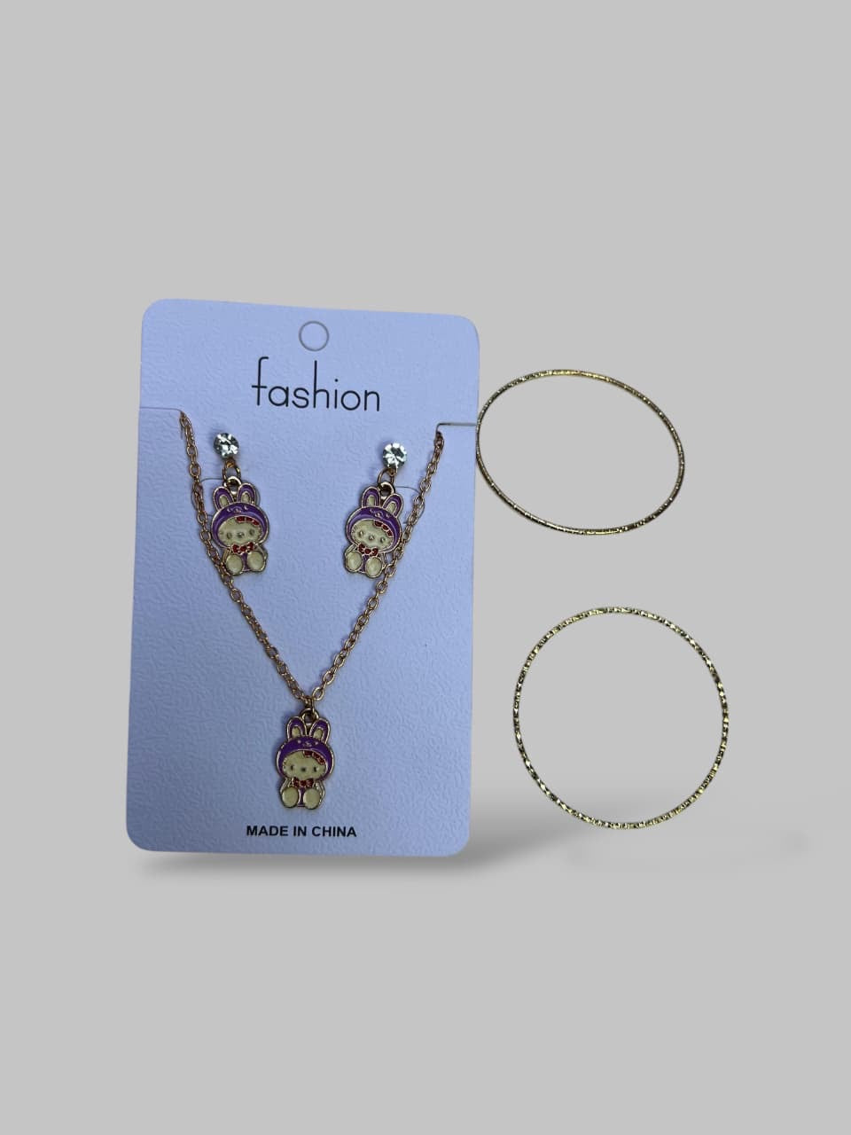 Necklace & Earrings with Two bangles