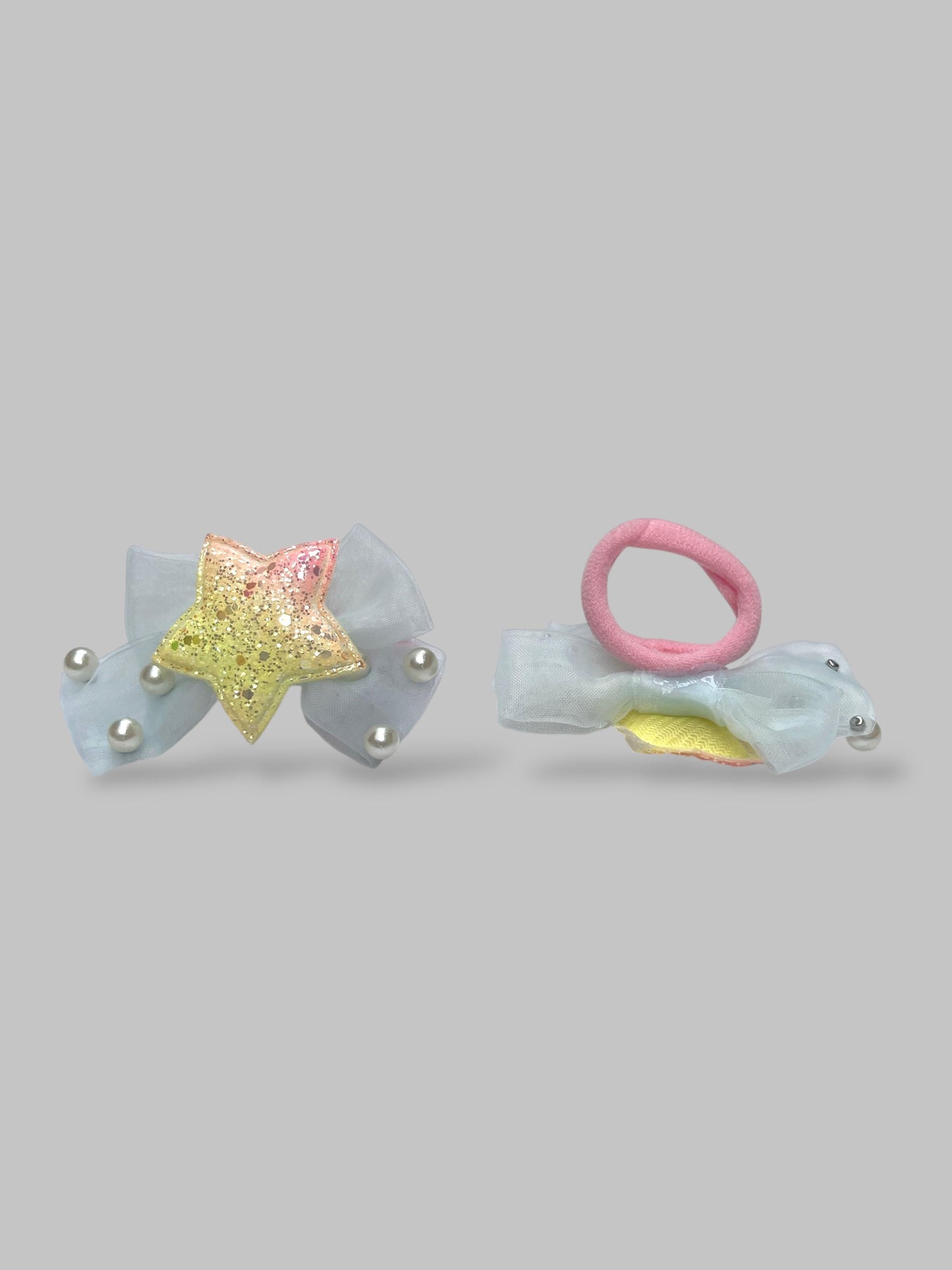 Bow pearls ponie pair