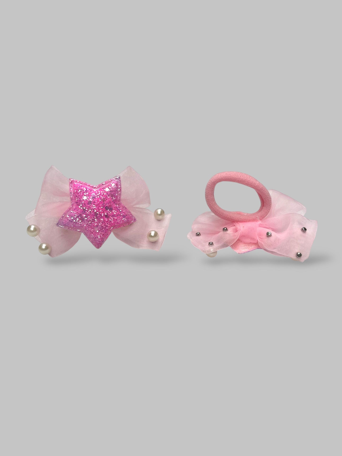 Bow pearls ponie pair
