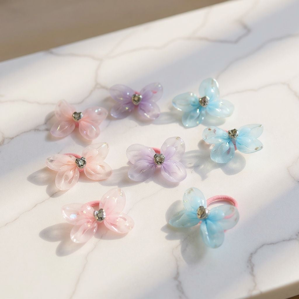 flower stone ponies pair