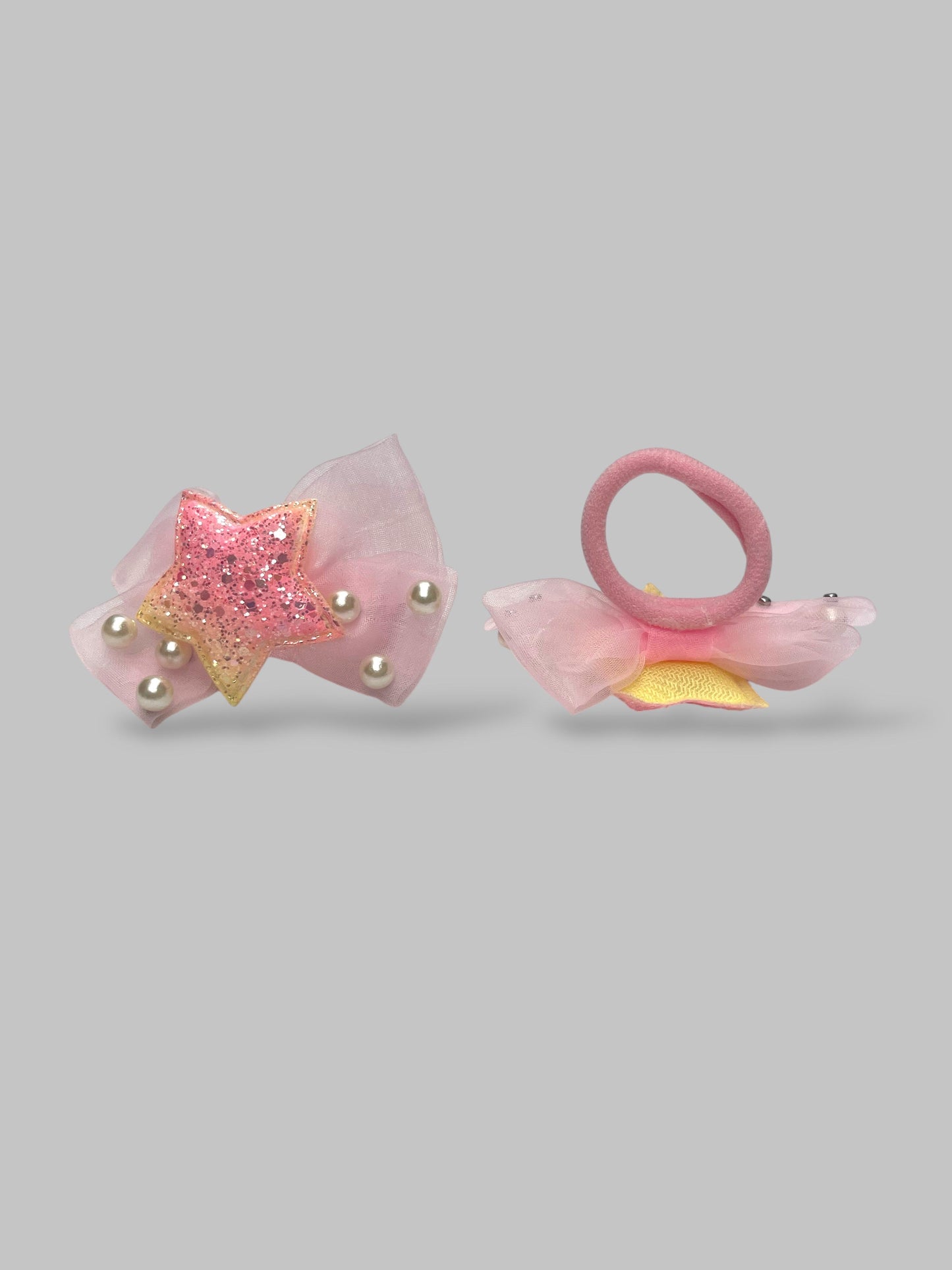 Bow pearls ponie pair