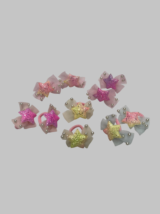 Bow pearls ponie pair