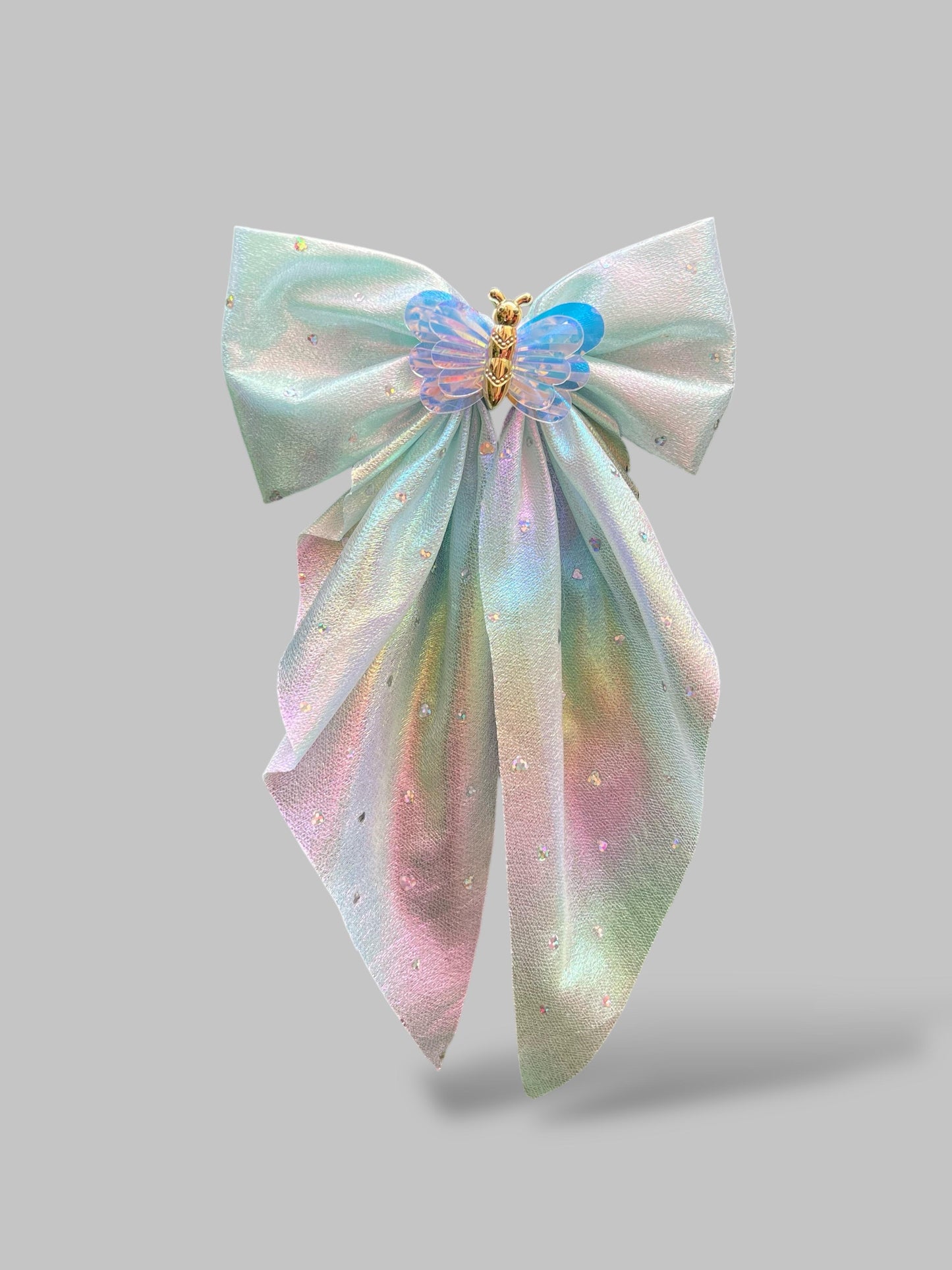 Holographic shimmery bow