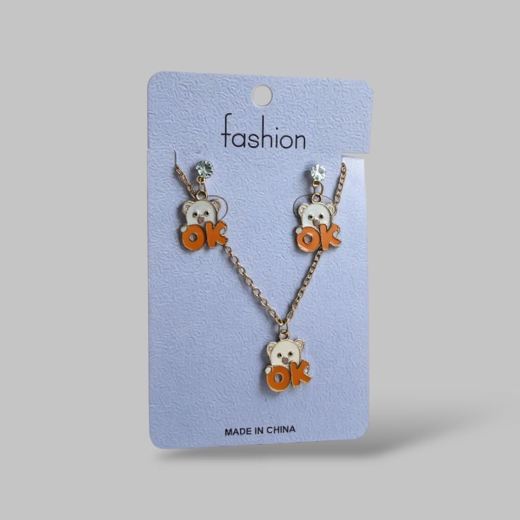 necklace with earrings