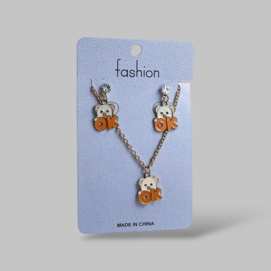 necklace with earrings