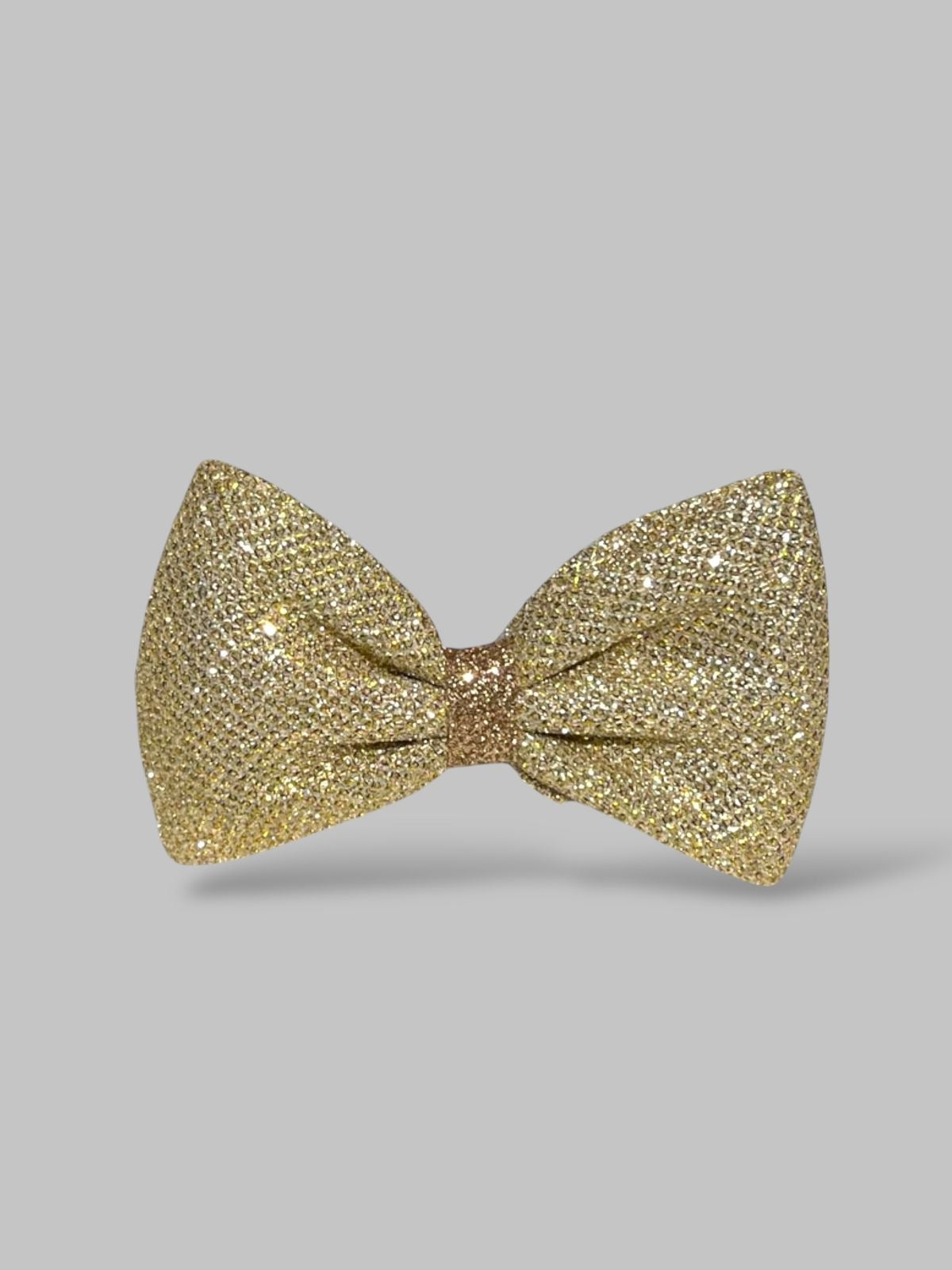Golden shimmer bow pin