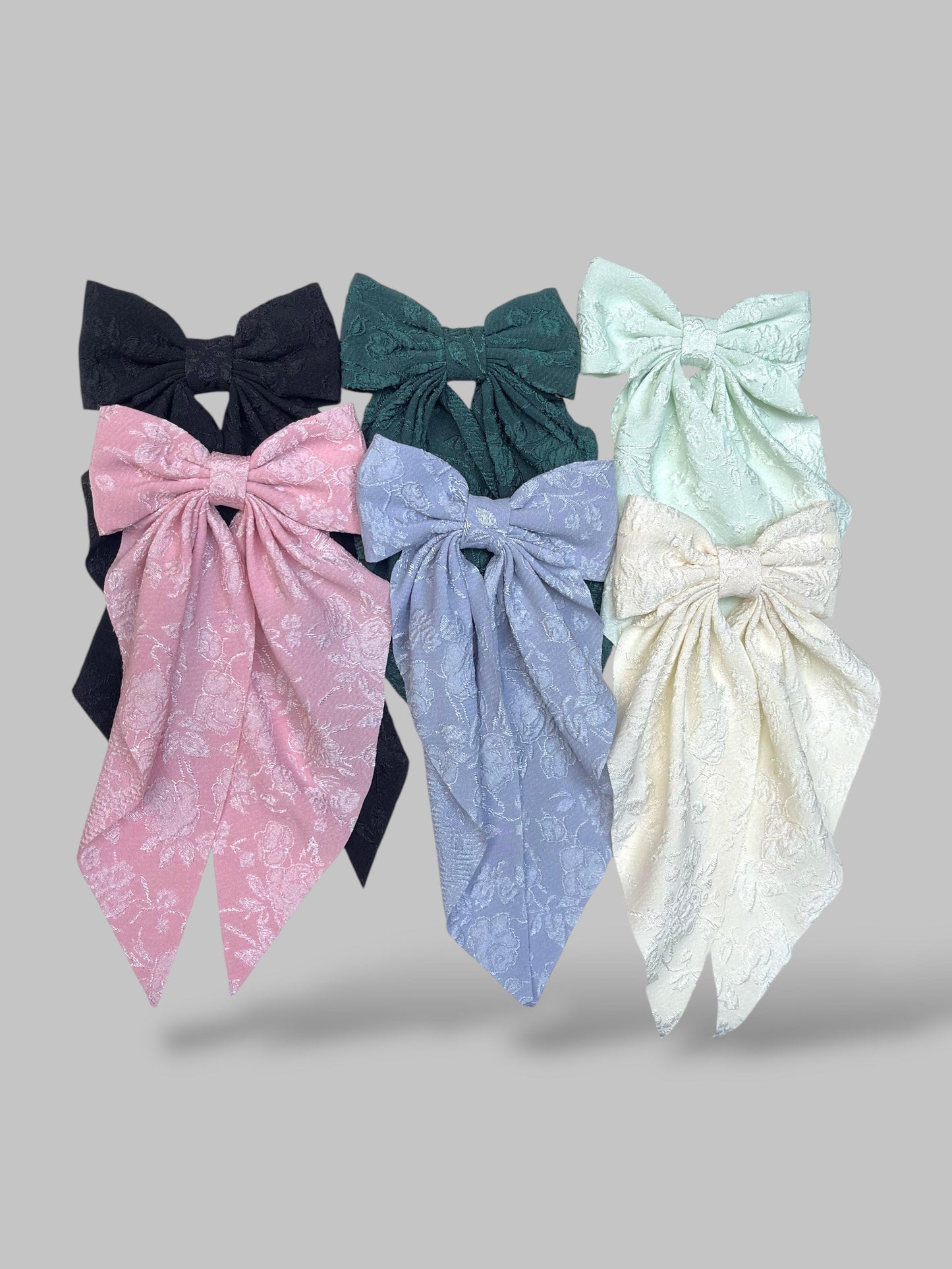 Embroidery hair bows