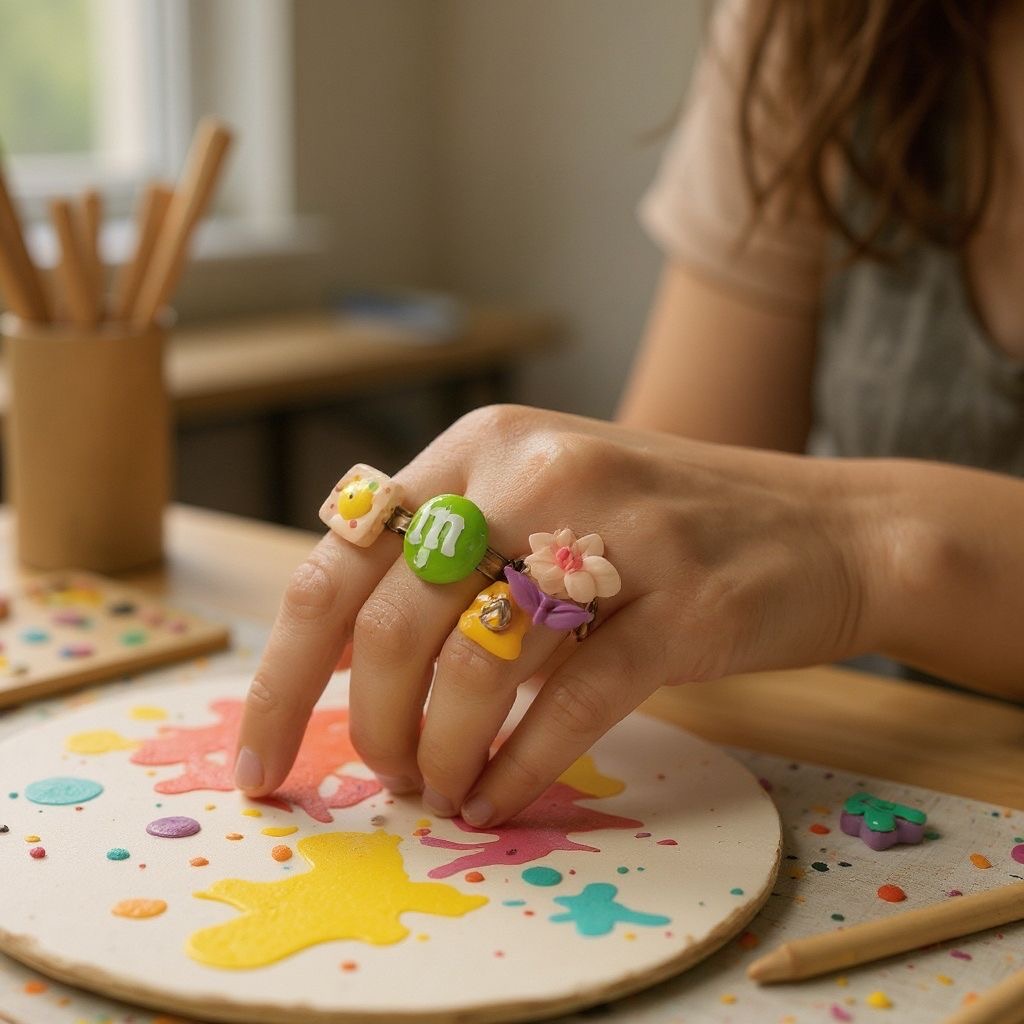 Girl character Rings (set of 4)