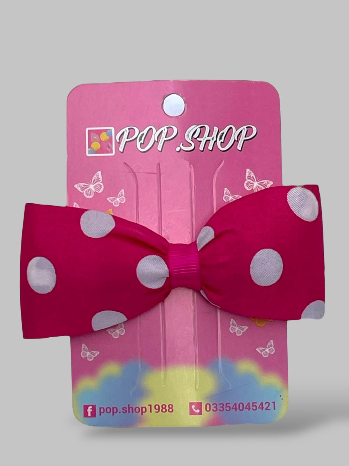 polka dot bow pin