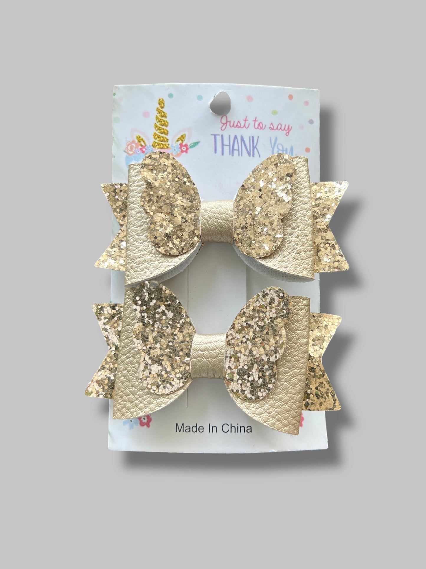 Shimmer Golden bow pin