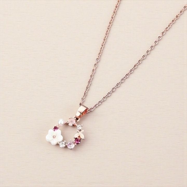 Flower set earring ring necklace