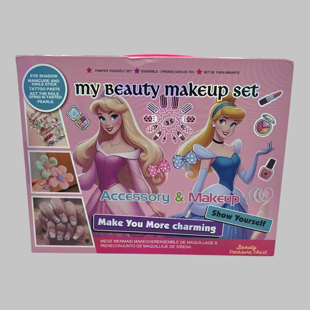 My Beauty Makeup Set for Girls – All-in-One Safe & Washable Kids Cosmetic Play Kit with Princess Design