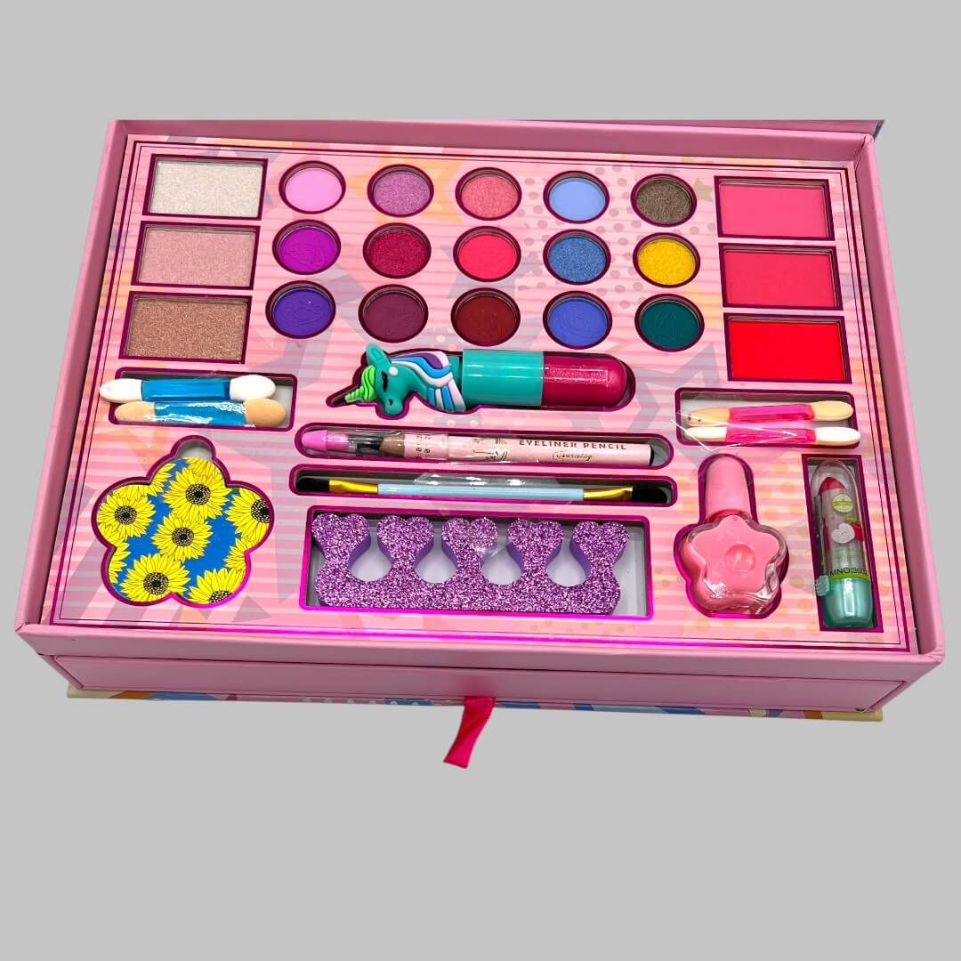 My Beauty Makeup Set for Girls – All-in-One Safe & Washable Kids Cosmetic Play Kit with Princess Design