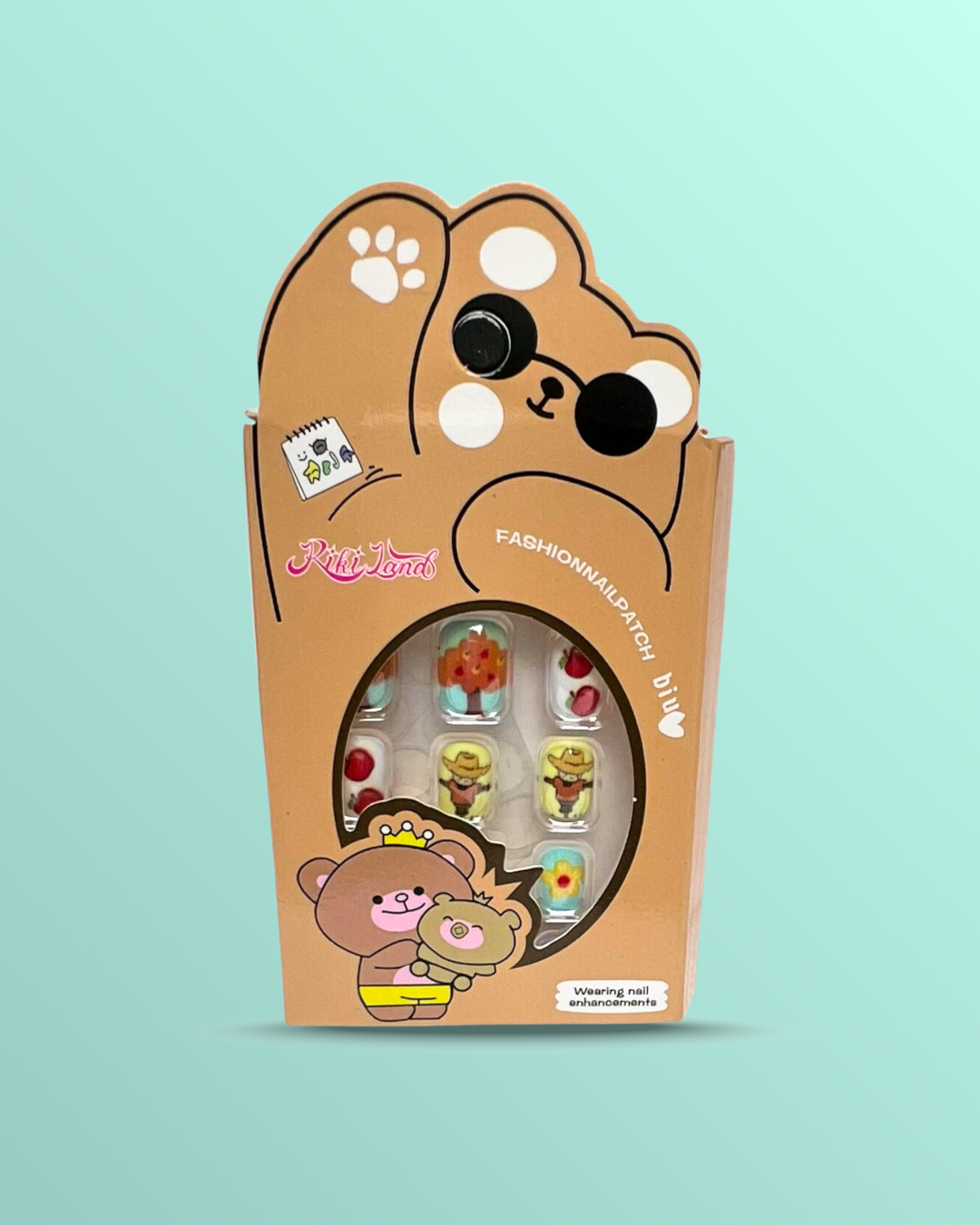 Girls animal 3d nails