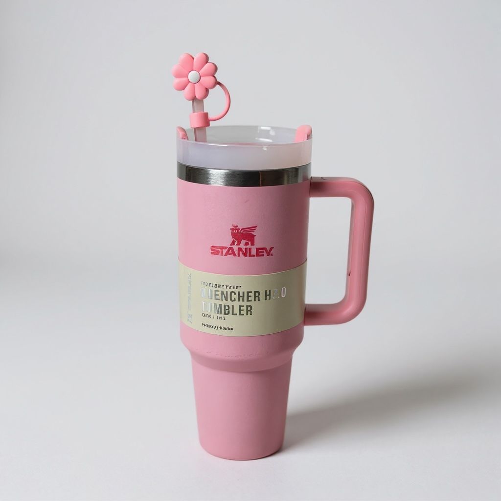 Stanley tumbler with straw accessories