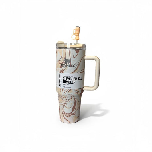 Tumbler with straw cover